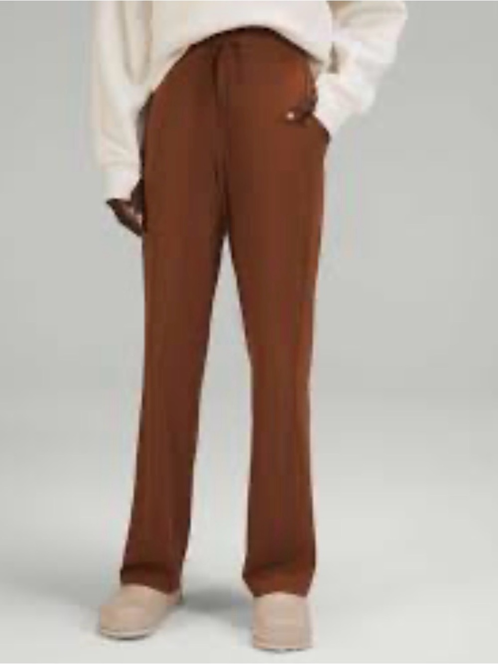 Lululemon Ready to Rulu Straight-Leg High-Rise Pant Roasted Brown size 10